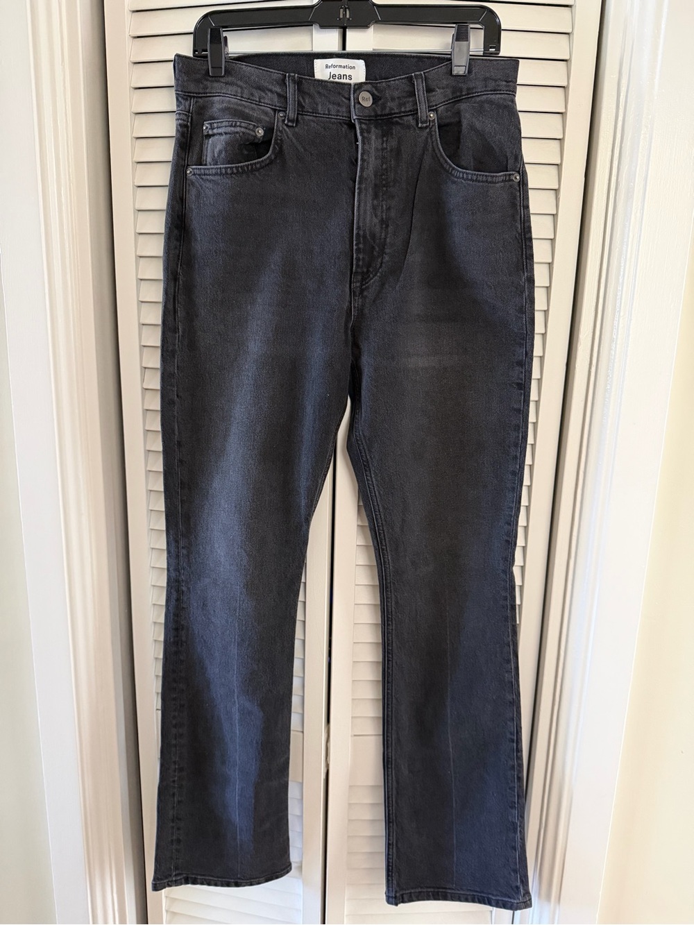 Reformation Black Boot-Cut Jeans